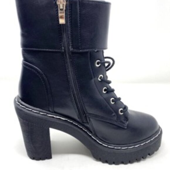 XOXO Women's Jackie X0223703 4" Chunky Combat Bootie Black Size 8 - Picture 2 of 8